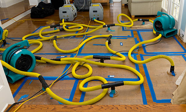 Professional Water Damage Restoration technician working in Central Falls, RI